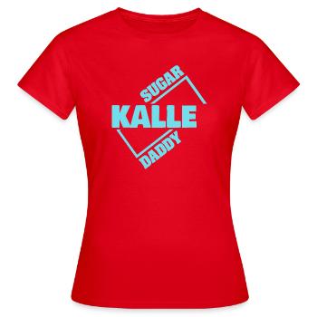 Sugar Kalle Daddy Logo - Frauen T-Shirt - Rot - Vorne - AI Model Female 172 dark (172cm)