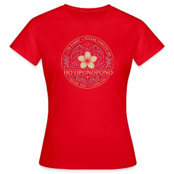Guérison Hooponopono - T-shirt Femme - rouge - Devant - AI Model Female 172 dark (172cm)