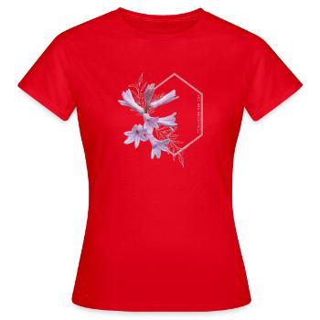 Du bist wunderschön – elegantes rosa Blumendesign - Frauen T-Shirt - Rot - Vorne - AI Model Female 172 dark (172cm)