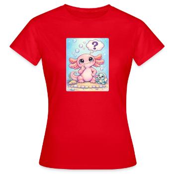 Axolotl - Frauen T-Shirt - Rot - Vorne - AI Model Female 172 dark (172cm)