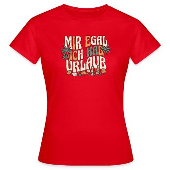 Bier Im Urlaub - Frauen T-Shirt - Rot - Vorne - AI Model Female 172 dark (172cm)