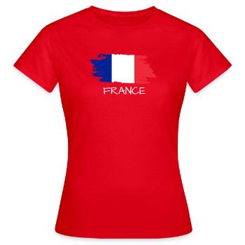 Drapeau français - T-shirt Femme - rouge - Devant - AI Model Female 172 dark (172cm)