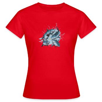 Sharks - Women's T-Shirt - red - Front - AI Model Female 172 dark (172cm)