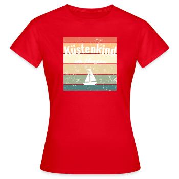 Le sentiment de mer pour l’âme - T-shirt Femme - rouge - Devant - AI Model Female 172 dark (172cm)