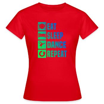 Geschenkidee für einen Breakdancer mit Streetdance - Frauen T-Shirt - Rot - Vorne - AI Model Female 172 dark (172cm)
