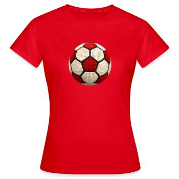 Voxel Fußball Rot Weiß Rot 2026 Fan Ball Shirt - Frauen T-Shirt - Rot - Vorne - AI Model Female 172 dark (172cm)