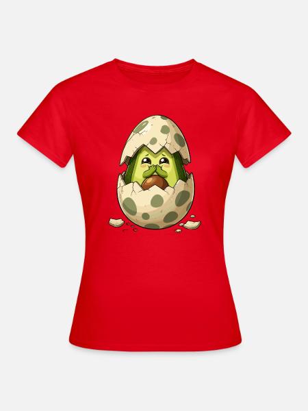 Avocado Küken aus Eierschale - Frauen T-Shirt - Rot