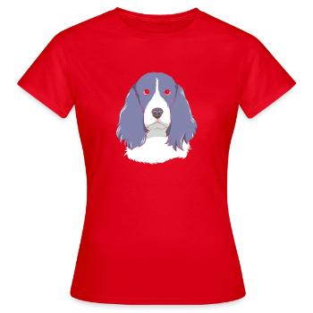 Épagneul springer - T-shirt Femme - rouge - Devant - AI Model Female 172 dark (172cm)
