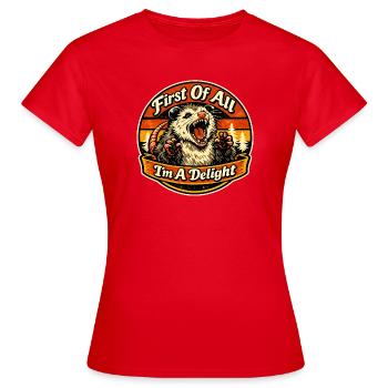 First Of All I'm A Delight - Women's T-Shirt - red - Front - AI Model Female 172 dark (172cm)