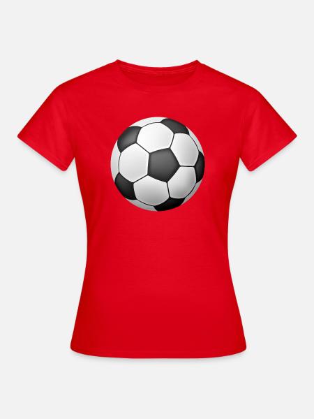 Soccer Ball Classic Monochrom - Frauen T-Shirt - Rot