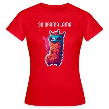 Blade 3D Drama Brille - Frauen T-Shirt - Rot - Vorne - AI Model Female 172 dark (172cm)