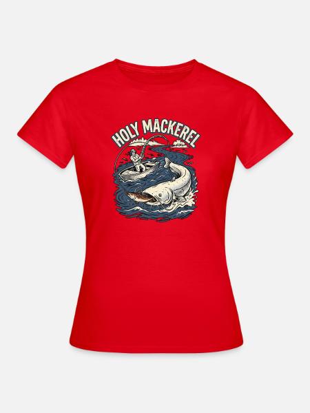 Wels Angeln - Frauen T-Shirt - Rot