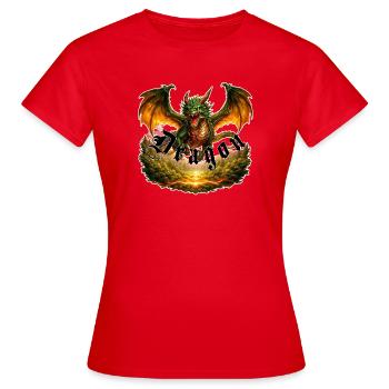 Dragon Fire Gothic Dragon - Women's T-Shirt - red - Front - AI Model Female 172 dark (172cm)