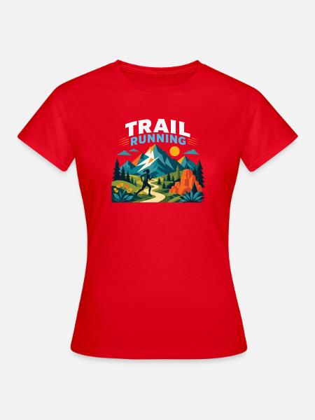 Trailrunning - Frauen T-Shirt - Rot