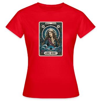 Jeu de tarot Anne Bonny Pirate - T-shirt Femme - rouge - Devant - AI Model Female 172 dark (172cm)