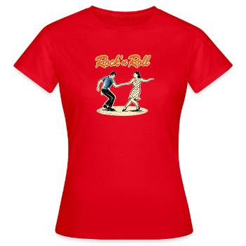 Rock'n'Roll Couple Dance Retro - Women's T-Shirt - red - Front - AI Model Female 172 dark (172cm)