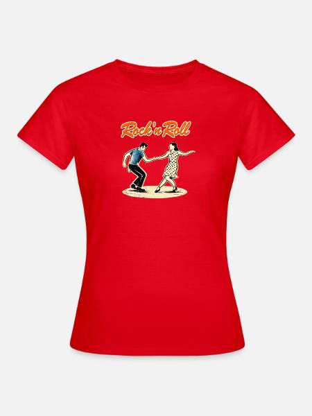 Rock'n'Roll Paartanz Retro - Frauen T-Shirt - Rot