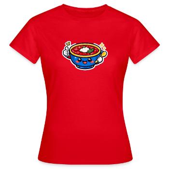 Ukraine Design Ukraine Flag Sunflower Wheat Map - Frauen T-Shirt - Rot - Vorne - AI Model Female 172 dark (172cm)