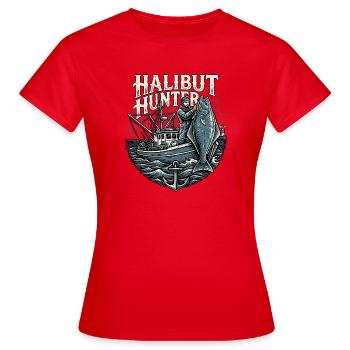 Halibut Hunter Expert - Frauen T-Shirt - Rot - Vorne - AI Model Female 172 dark (172cm)