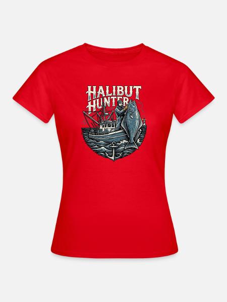Halibut Hunter Expert - Frauen T-Shirt - Rot