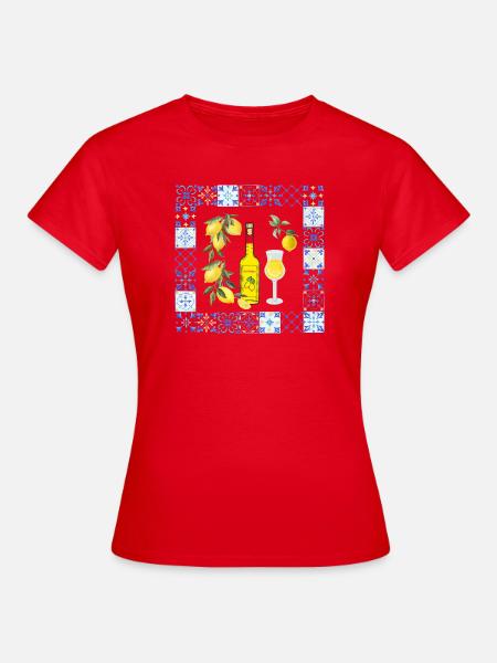 Zitroniges Limoncello Azulejo - Frauen T-Shirt - Rot