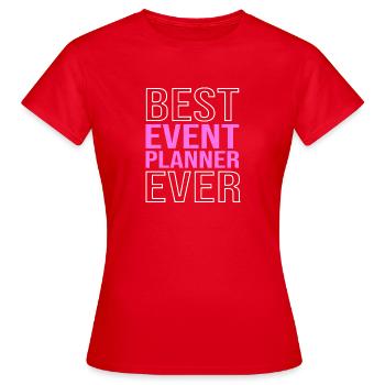 Event Planer - Frauen T-Shirt - Rot - Vorne - AI Model Female 172 dark (172cm)