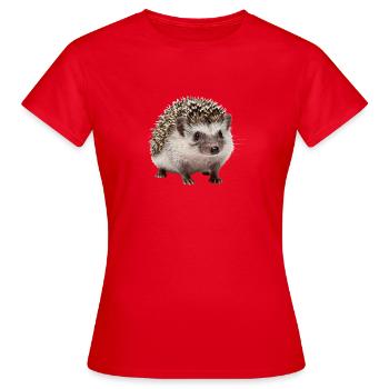 Biedlicher Hedgehog Gift Nature Lover - Women's T-Shirt - red - Front - AI Model Female 172 dark (172cm)