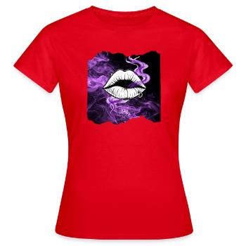 Madame Haze-PurpleSmoke | SailorsYarn by Cap´nKush - Frauen T-Shirt - Rot - Vorne - AI Model Female 172 dark (172cm)