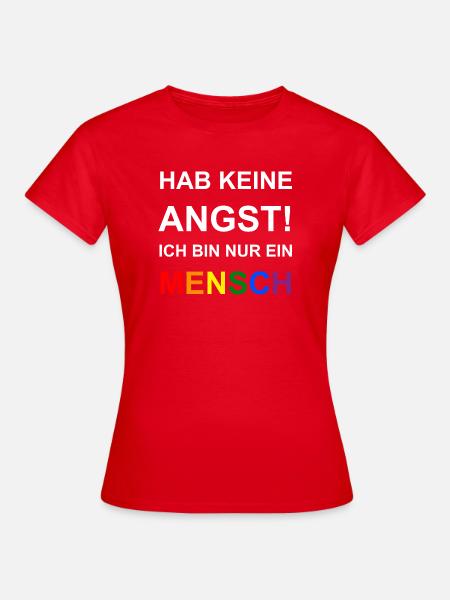 Nur ein Mensch - Frauen T-Shirt - Rot