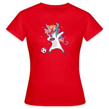 Licorne Dab Arc en Ciel - T-shirt Femme - rouge - Devant - AI Model Female 172 dark (172cm)