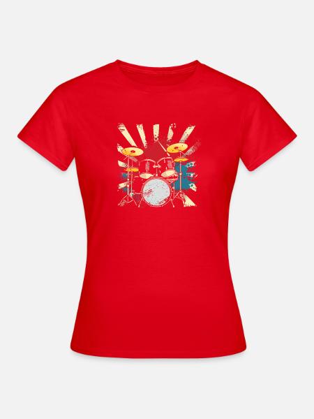 Schlagzeug - Frauen T-Shirt - Rot