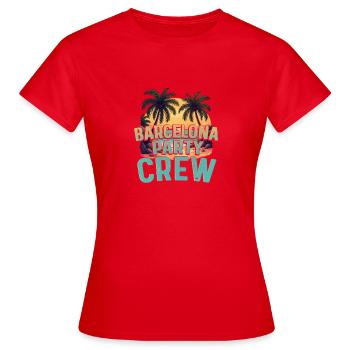 Barcelone Party Crew - T-shirt Femme - rouge - Devant - AI Model Female 172 dark (172cm)