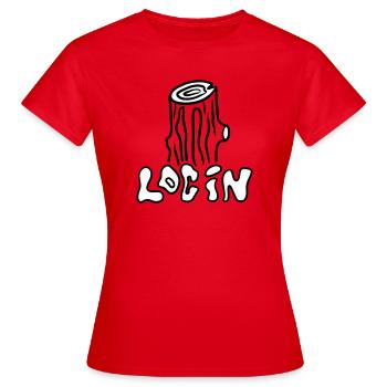 LogIN - Frauen T-Shirt - Rot - Vorne - AI Model Female 172 dark (172cm)
