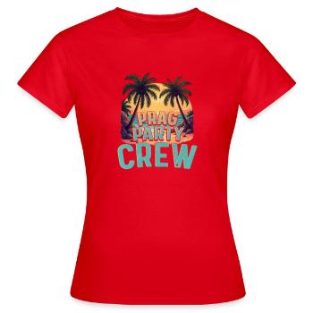 Prag Party Crew - Frauen T-Shirt - Rot - Vorne - AI Model Female 172 dark (172cm)