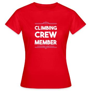 Climbing Crew - Frauen T-Shirt - Rot - Vorne - AI Model Female 172 dark (172cm)