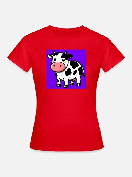 Kuh - Frauen T-Shirt - Rot