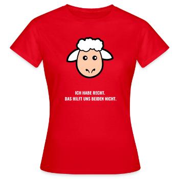 Ich Habe Recht. Das Hilft Uns Beiden Nicht. - Frauen T-Shirt - Rot - Vorne - AI Model Female 172 dark (172cm)