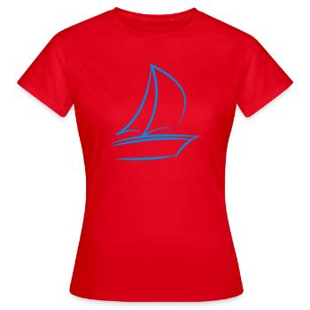Sailing Sailboat Sailors - Women's T-Shirt - red - Front - AI Model Female 172 dark (172cm)
