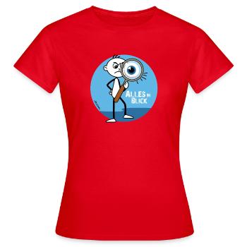 Alles im Blick - Ein Auge drauf haben - Frauen T-Shirt - Rot - Vorne - AI Model Female 172 dark (172cm)