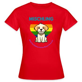 Mischling Design 4 - Frauen T-Shirt - Rot - Vorne - AI Model Female 172 dark (172cm)