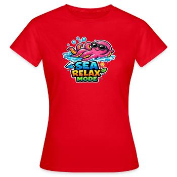 Sea Relax Mode - T-shirt Femme - rouge - Devant - AI Model Female 172 dark (172cm)