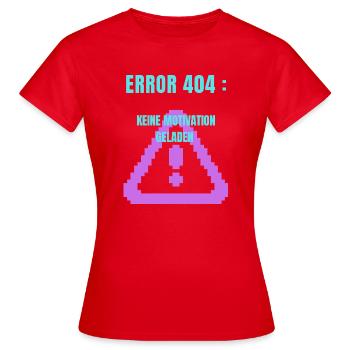 Error 404 Design  - Frauen T-Shirt - Rot - Vorne - AI Model Female 172 dark (172cm)