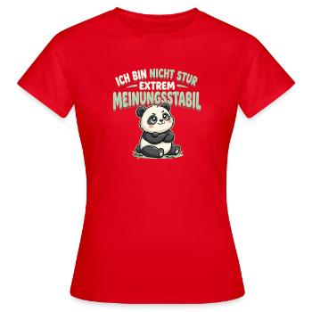 Stures Tier – Panda. Ich bin nicht - Frauen T-Shirt - Rot - Vorne - AI Model Female 172 dark (172cm)
