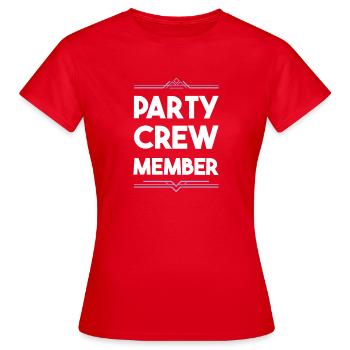 Party Crew - Frauen T-Shirt - Rot - Vorne - AI Model Female 172 dark (172cm)