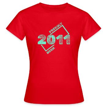 2011 - Frauen T-Shirt - Rot - Vorne - AI Model Female 172 dark (172cm)