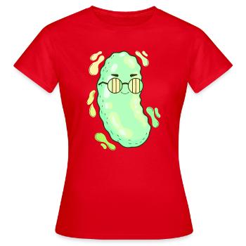 Schicke Pickle-Sonnenbrillen - Frauen T-Shirt - Rot - Vorne - AI Model Female 172 dark (172cm)