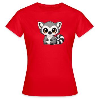Lemur Monkey - Women's T-Shirt - red - Front - AI Model Female 172 dark (172cm)