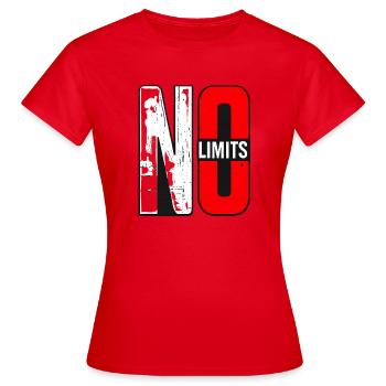 No Limits Schriftdesign - Frauen T-Shirt - Rot - Vorne - AI Model Female 172 dark (172cm)