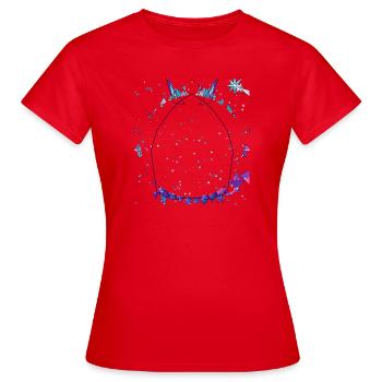 Kristallkronen in Nachtfarben - Frauen T-Shirt - Rot - Vorne - AI Model Female 172 dark (172cm)