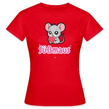 Süßmaus süßer Kosename Maus Liebe Geschenk - Frauen T-Shirt - Rot - Vorne - AI Model Female 172 dark (172cm)